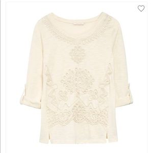 Skies Are Blue Darrel Embroidery Detail Knit Top